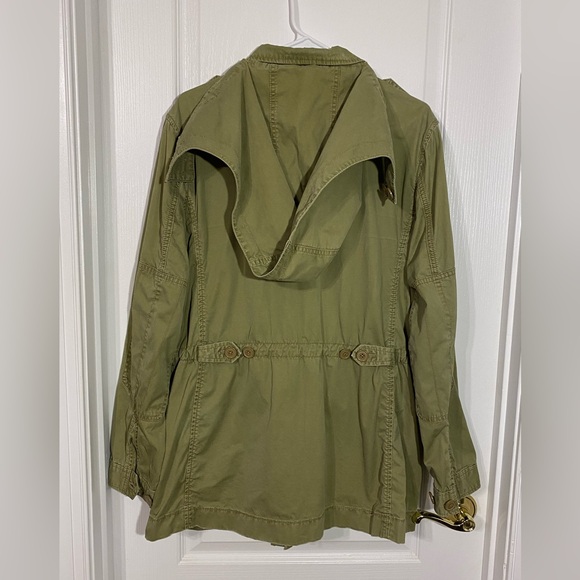 J.Crew Field Utility Hooded Cotton Jacket Olive Green XL - Picture 4 of 13